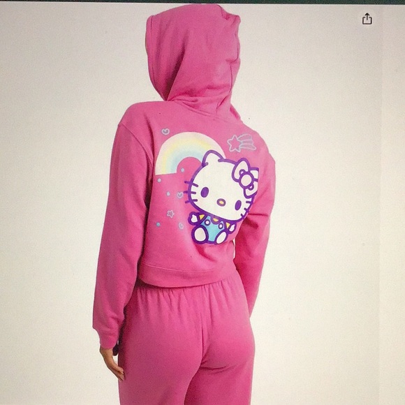 ππ»ON SALE NWT Hello Kitty Hoodie & Jogger Set in Pink - Picture 4 of 16